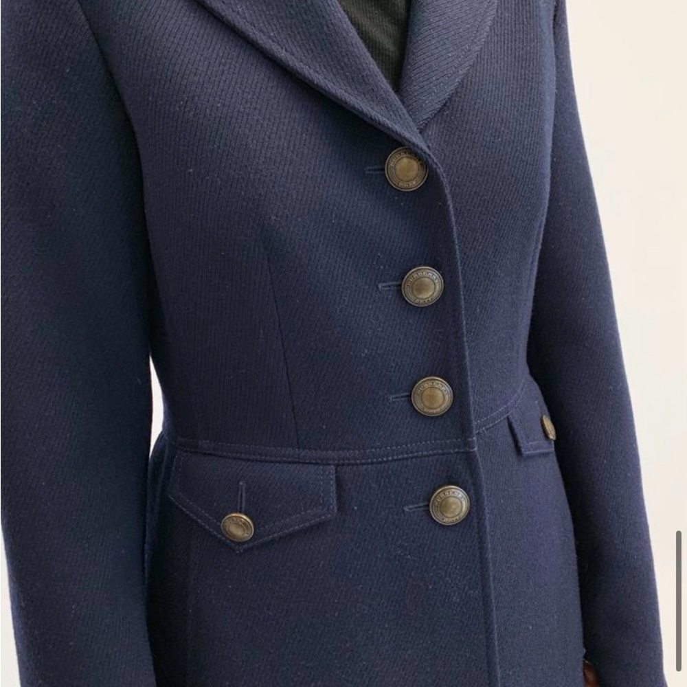 BURBERRY BRIT Women’s Navy Wool Military Pea Coat